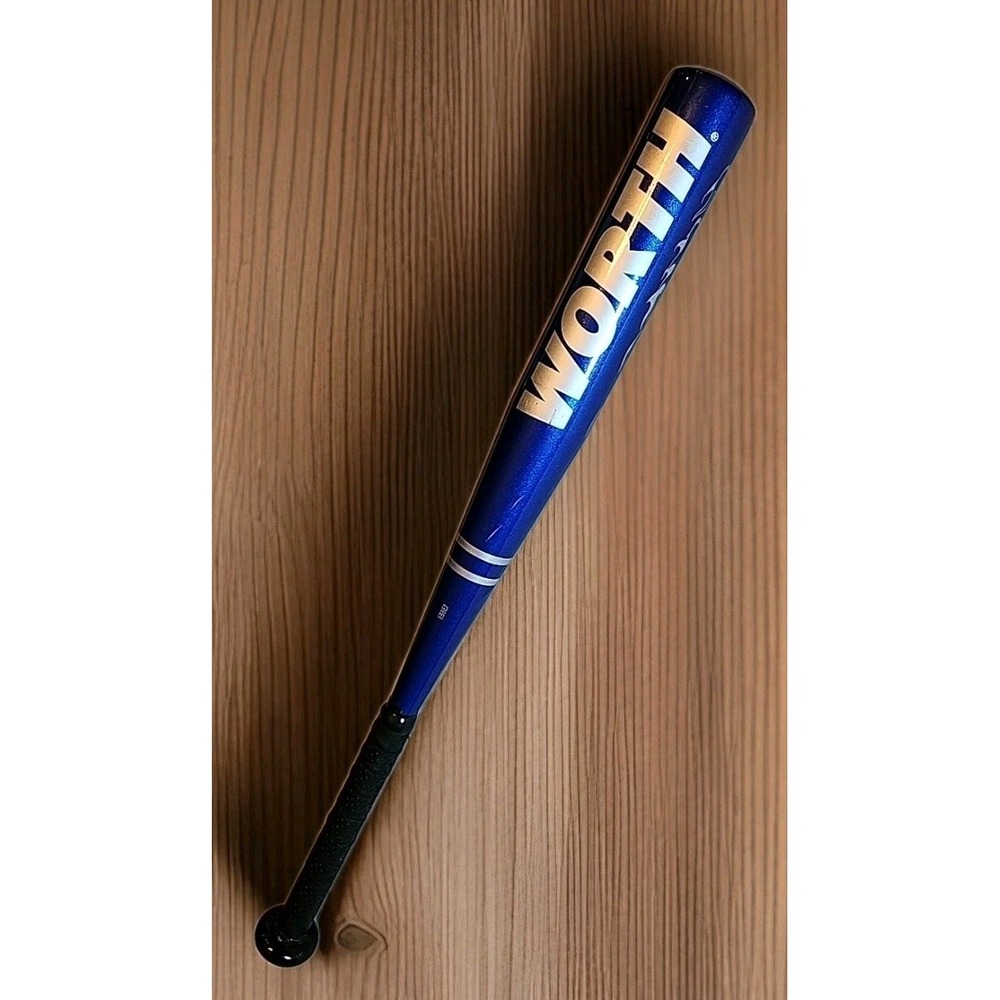 Worth T-Ball Bat 8 Youth Baseball Model TW2 25" 17 oz 2" Diameter-Blue Aluminum